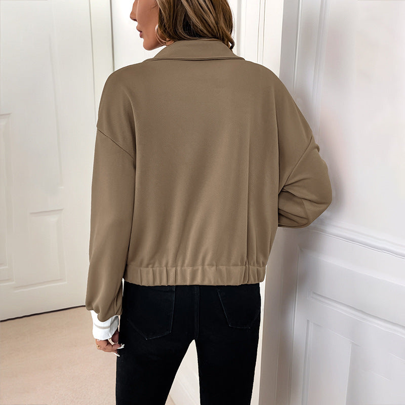 Damen modische Overshirt Jacke im lässigen Stil mit Taschen WW