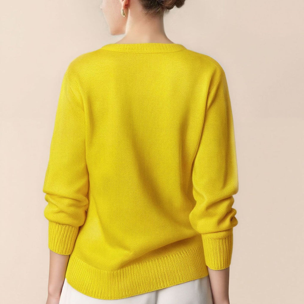 Damen Pullover mit V-Ausschnitt und strukturierter Optik WW