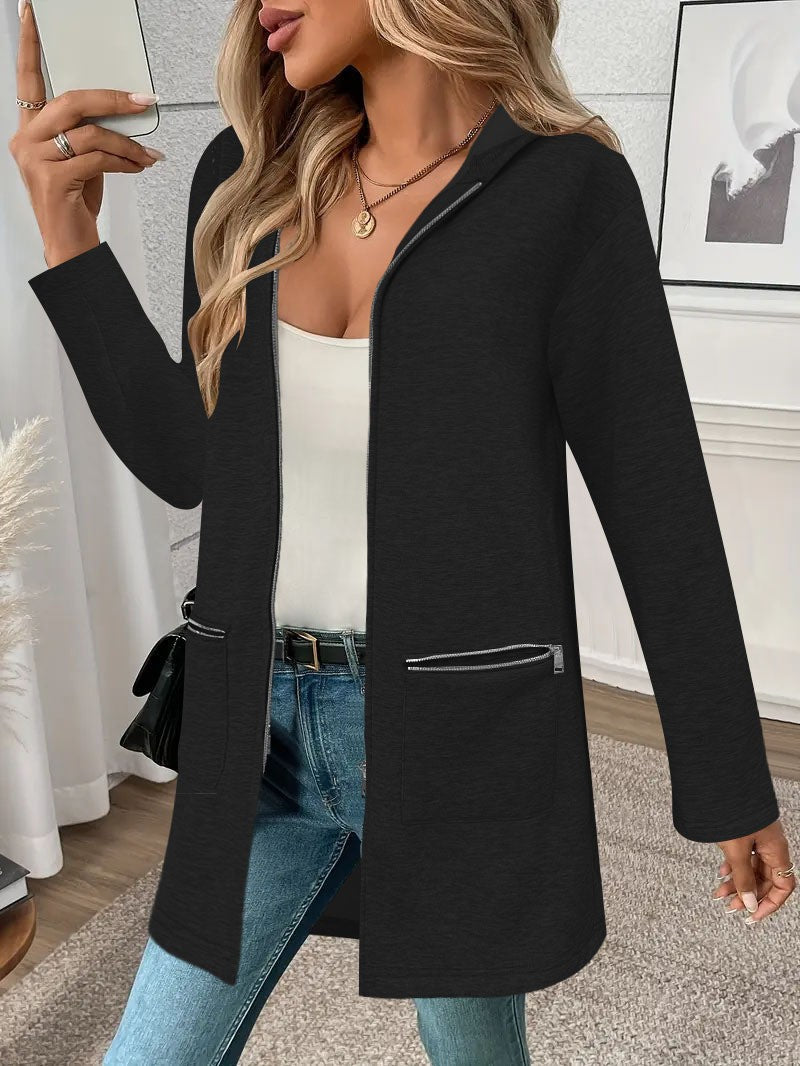 Damen Kapuzenjacke mit praktischen Reißverschlusstaschen und komfortablem Material WW