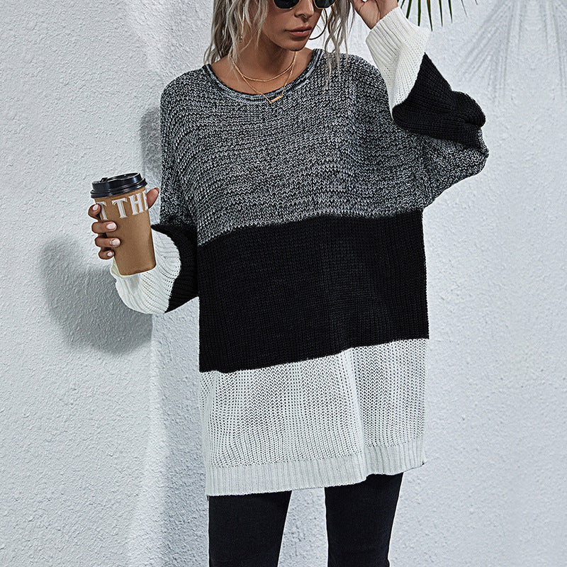 Damen lässiger Oversized Pullover WW