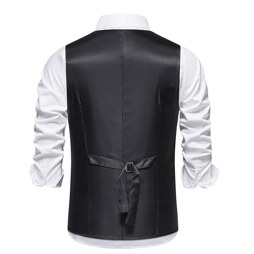 Herren elegante Doppelreiher-Weste im strukturierten Design WW