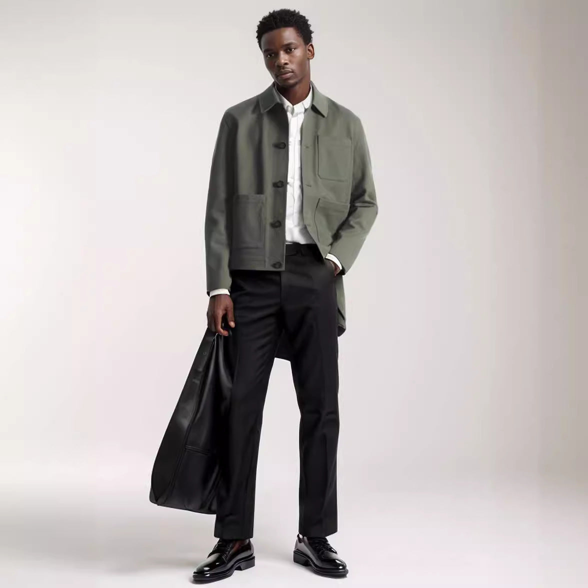 Herren leichte Utility-Jacke mit funktionalen Taschen und modernem Schnitt WW