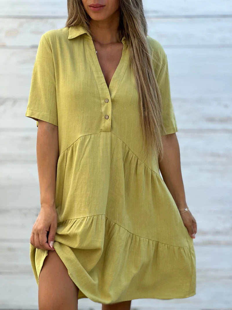 Damen lässiges Hemdkleid WW