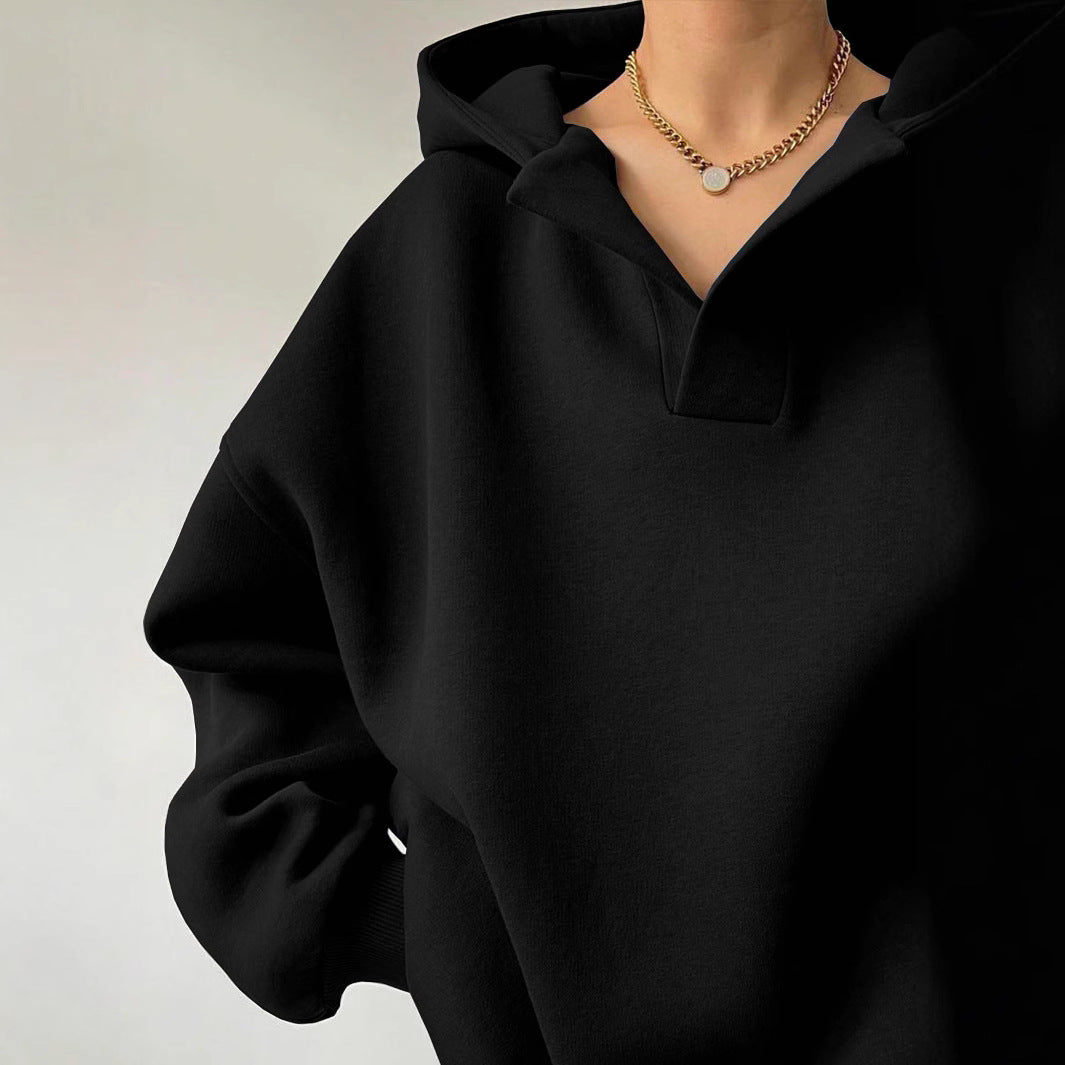 Damen Oversized Kapuzenpullover mit modischem Schnitt und legerem Look WW