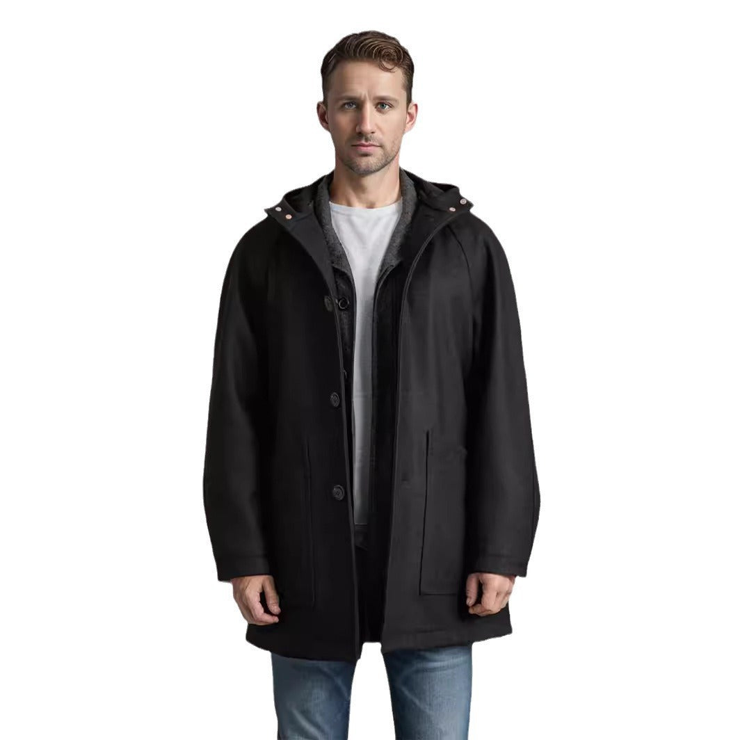 Herren praktische und elegante Kapuzenjacke aus weichem Material WW