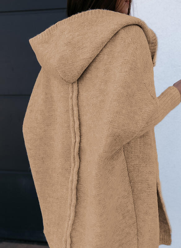 Damen gemütlicher oversized Hoodie-Wickeljacke WW