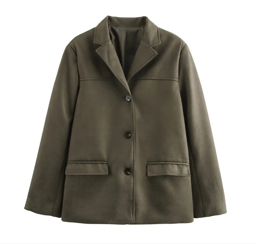 Damen modischer und bequemer Blazer aus weichem Material WW