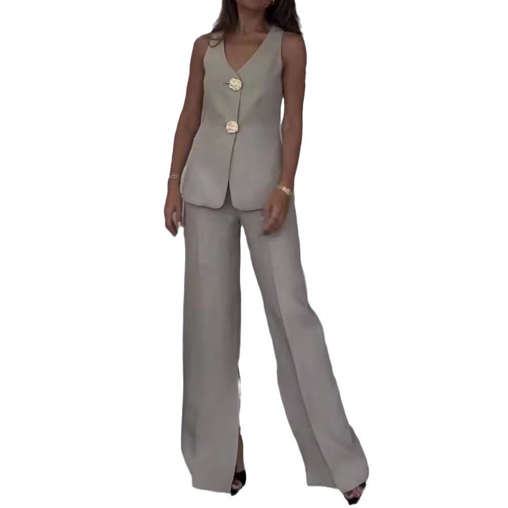 Damen Anzug mit Tailored Schnitt und eleganter Knopfdetaillierung WW