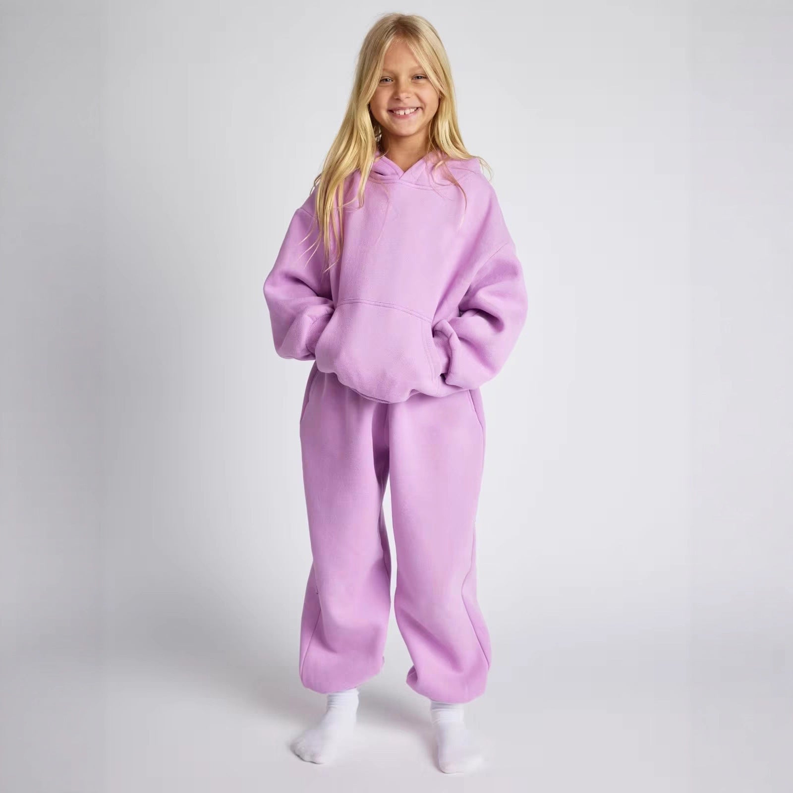 Damen lässiges Kapuzenpullover mit geräumiger Kängurutasche und kuscheligem Material WW