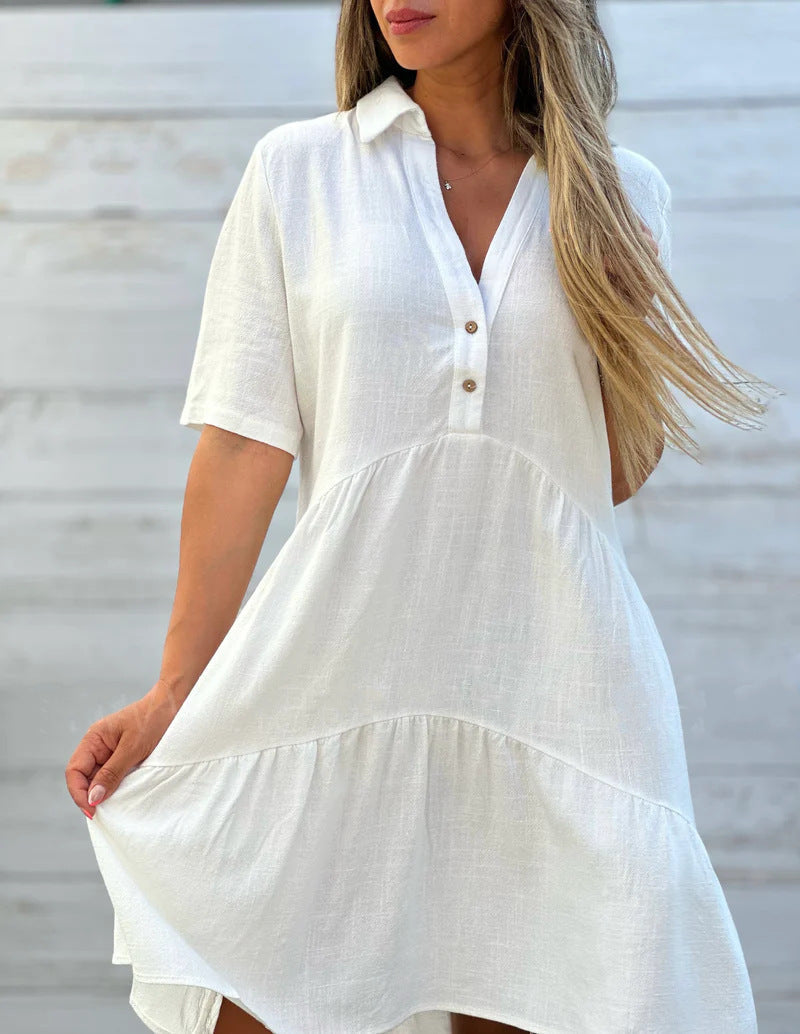 Damen lässiges Hemdkleid WW