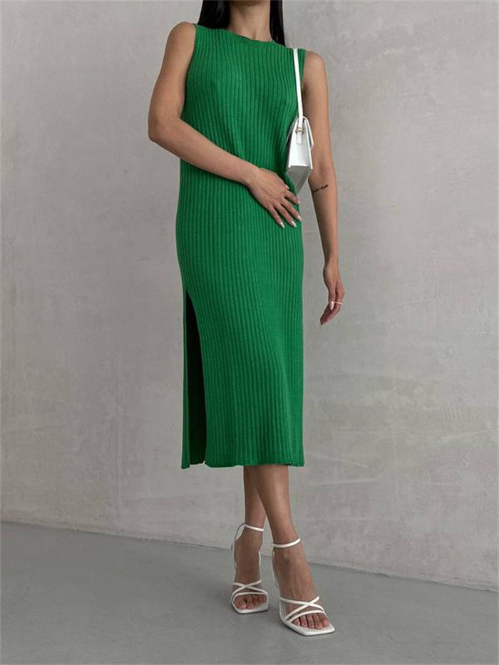 Damen Strickkleid mit modernem Rippenmuster WW