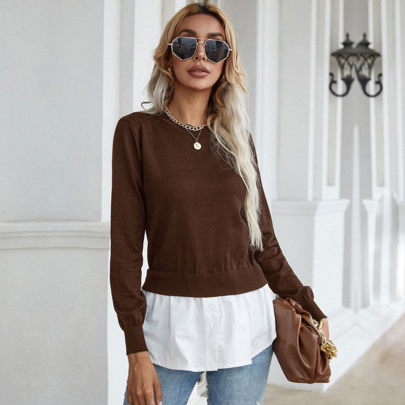 Damen Fashion Pullover mit innovativem Lagen-Look WW