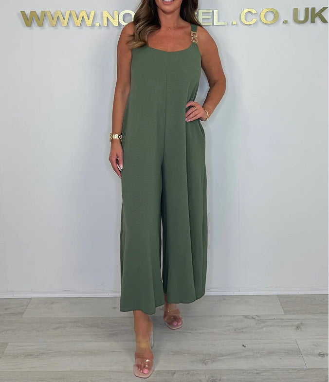 Damen Maxikleid mit elegantem Trägerdesign und seitlichem Schlitz WW