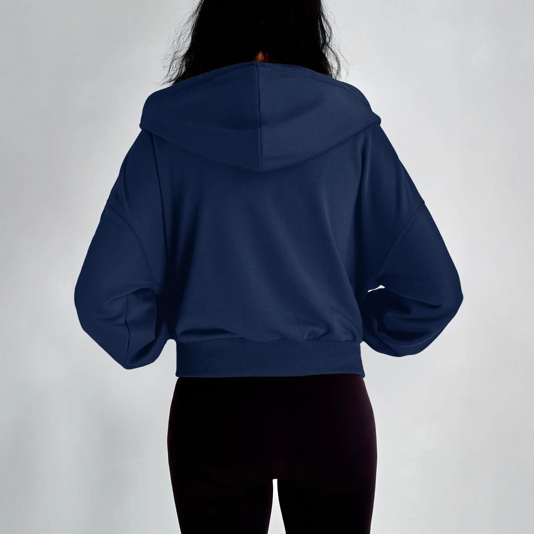 Damen modischer Kapuzenpullover mit lässigem Schnitt und praktischen Taschen WW