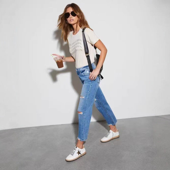 Damen destroyed Mom-Jeans WW