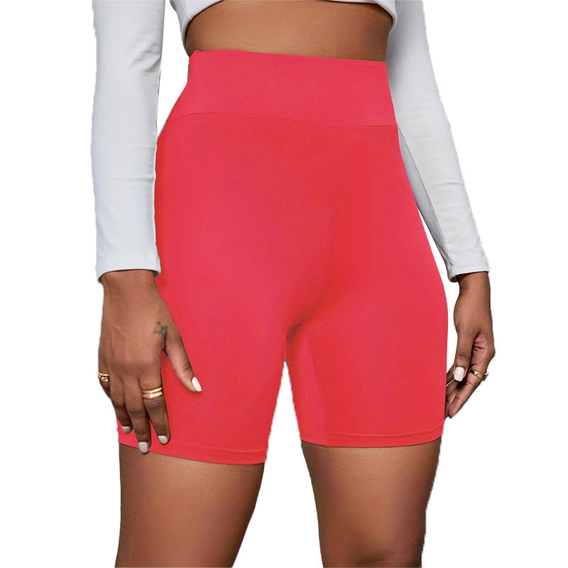 Damen Hochtaillierte Sportshorts mit komprimierendem Effekt und atmungsaktivem Material WW