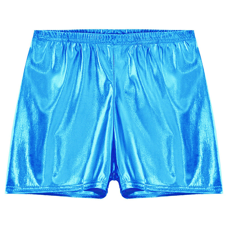 Damen Sportliche Shorts aus glänzendem Material WW