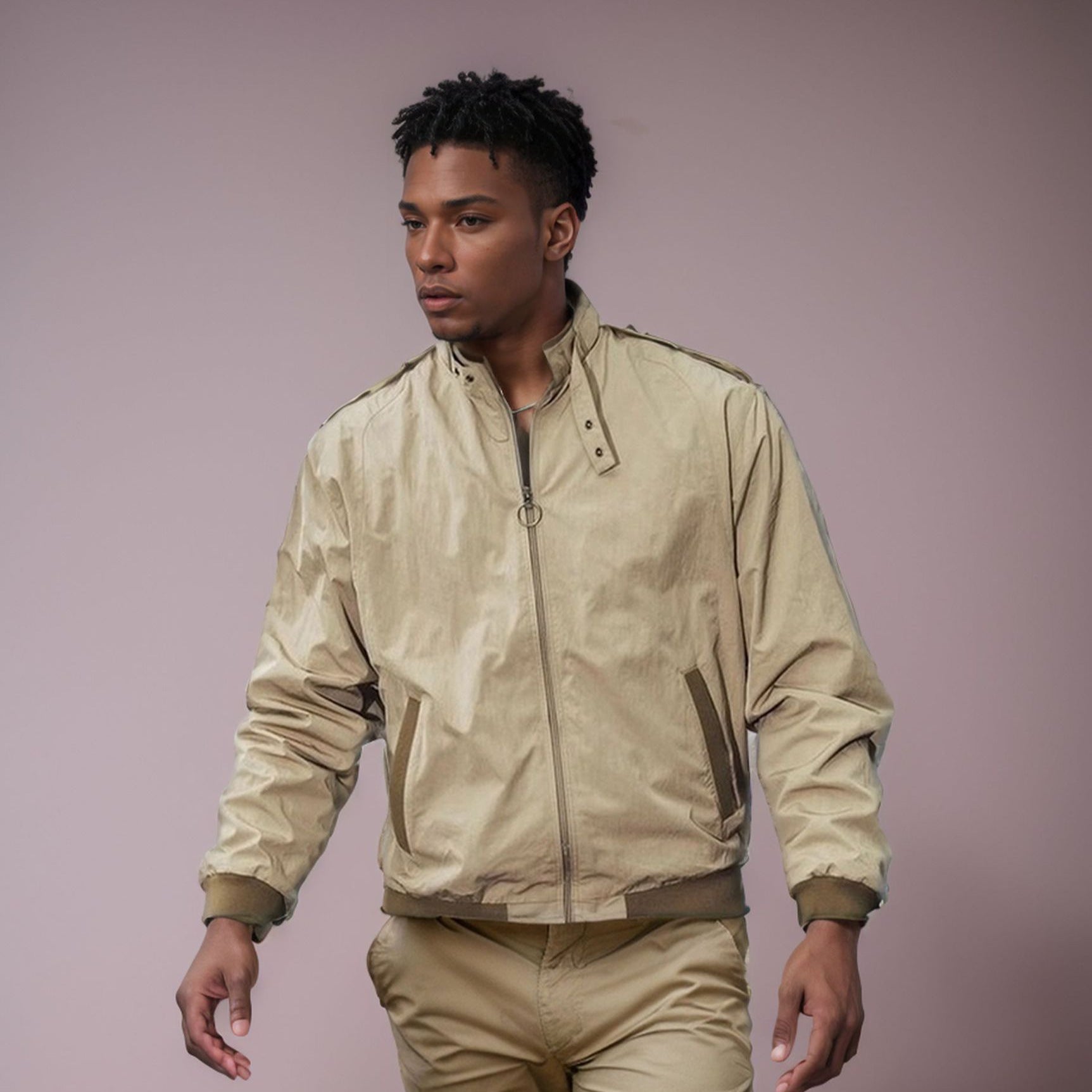 Herren vielseitige Übergangsjacke mit praktischen Taschen und modernem Stehkragen WW