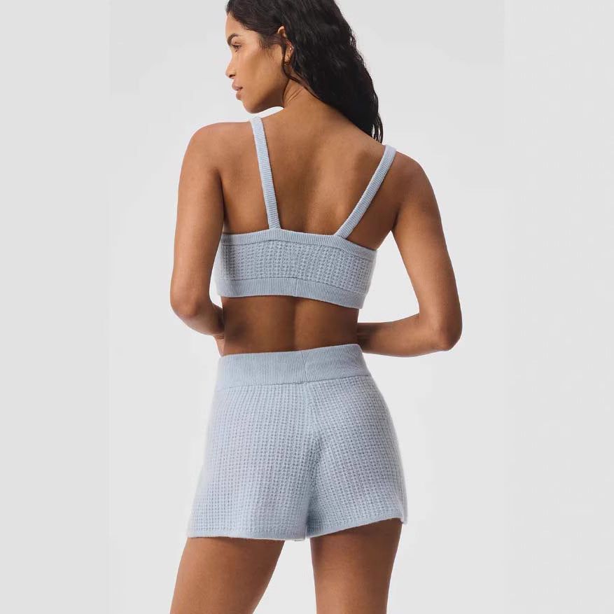 Damen lässiges Freizeit-Set aus Strukturstrick WW