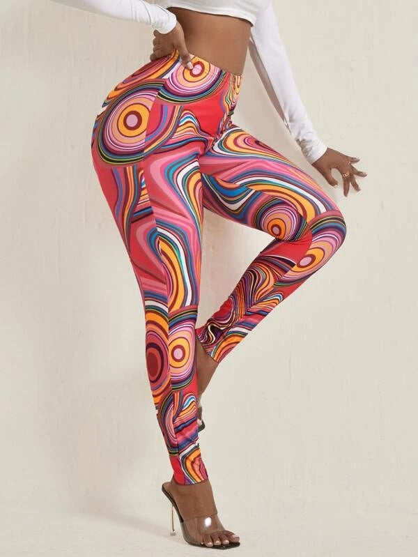 Damen Leggings mit modischem Schriftzug WW