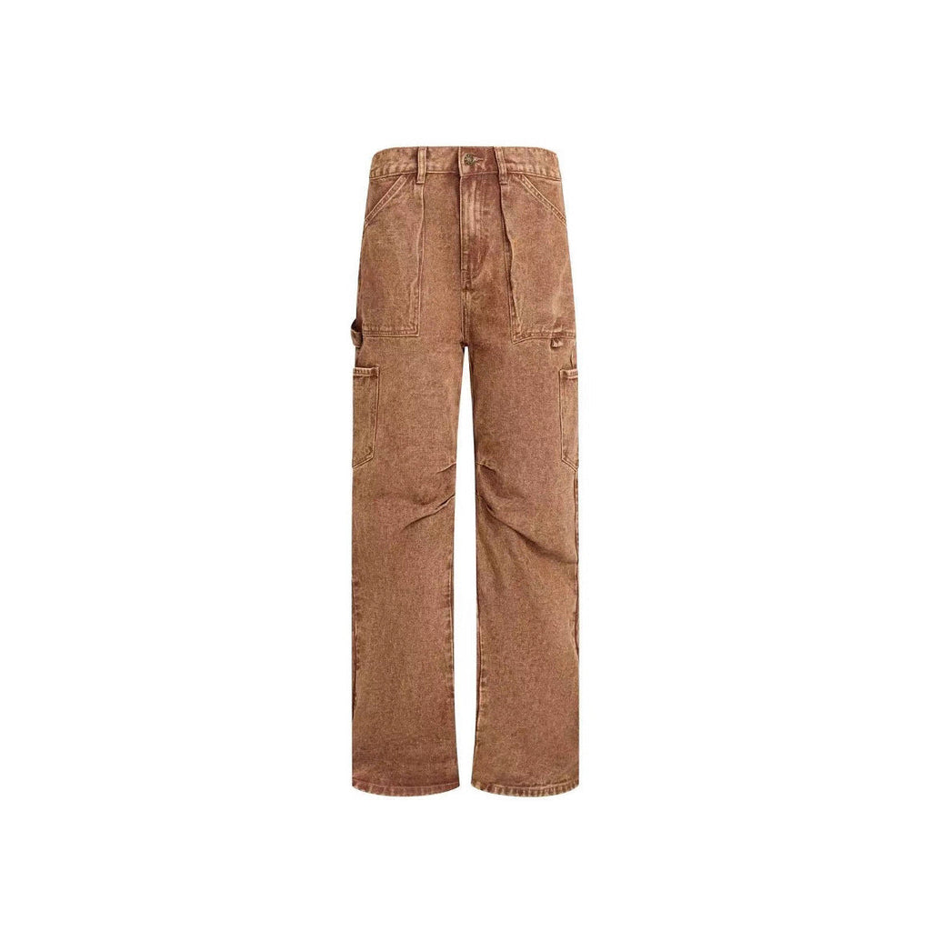 Damen lässige Cargo-Jeans mit verstellbarem Bund WW