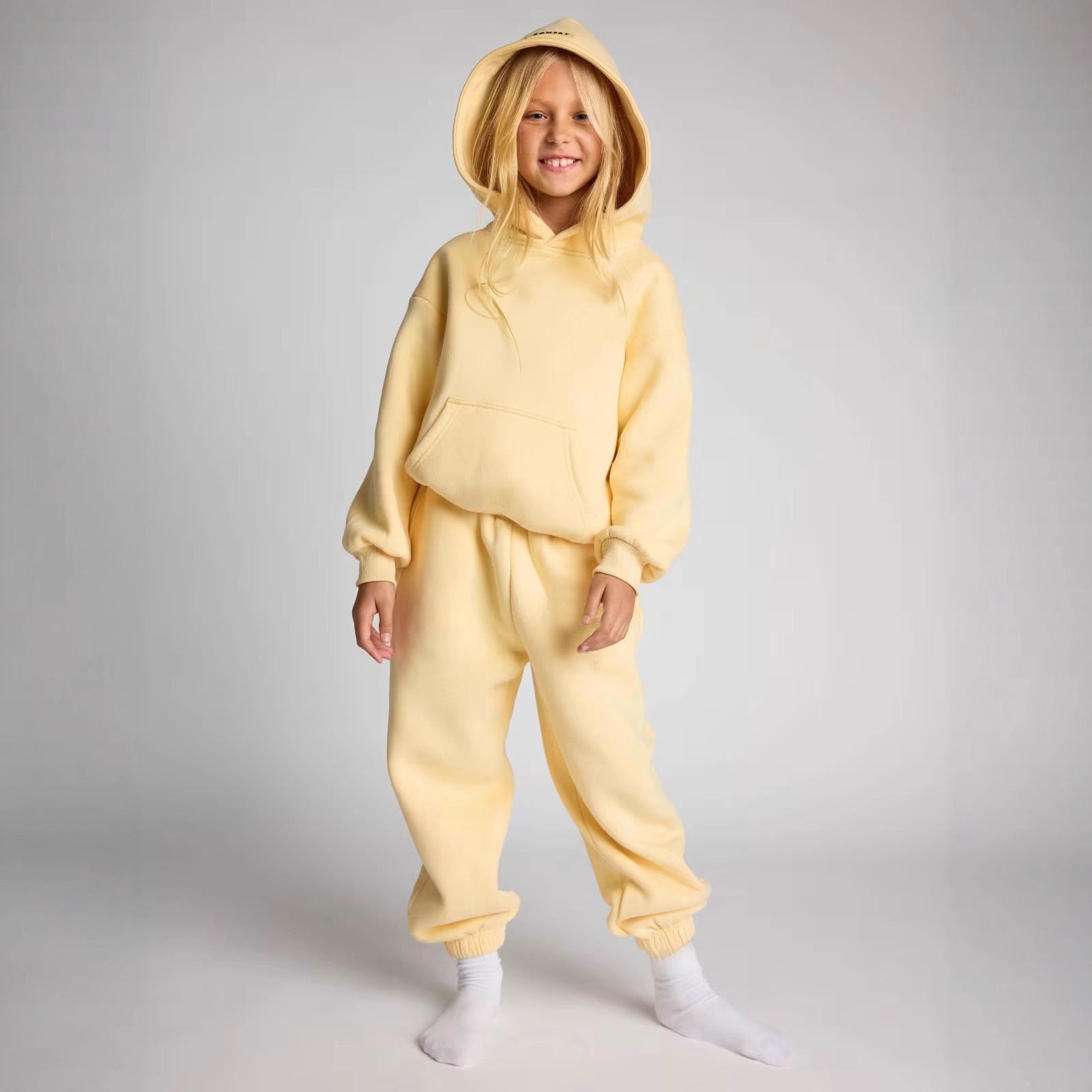 Damen lässiges Kapuzenpullover mit geräumiger Kängurutasche und kuscheligem Material WW