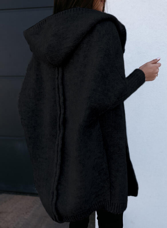 Damen gemütlicher oversized Hoodie-Wickeljacke WW