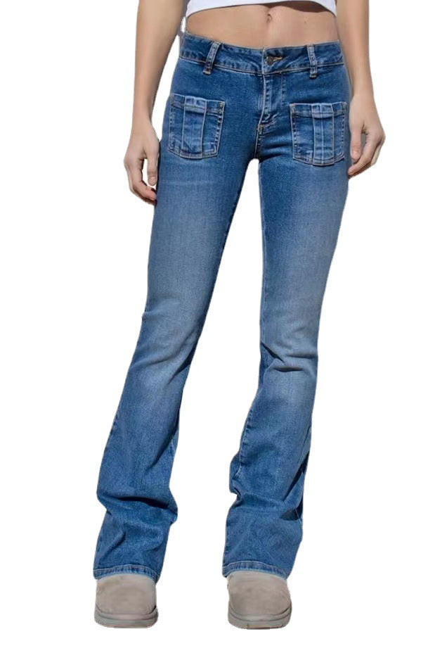 Damen Bootcut Jeans mit praktischen Taschen WW