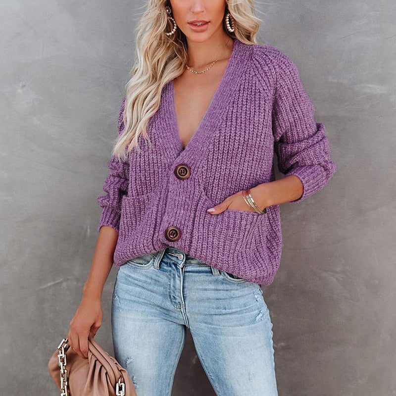 Damen Strickjacke im lässigen Schnitt mit praktischen Taschen WW