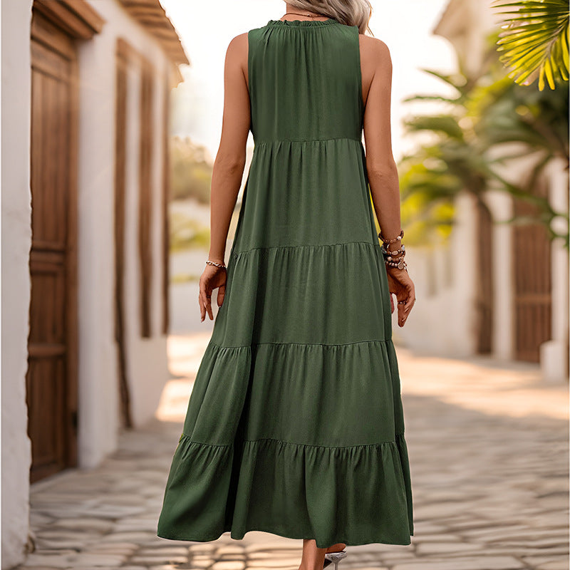 Damen Maxikleid mit lässigem Schnitt und Rüschendetails WW