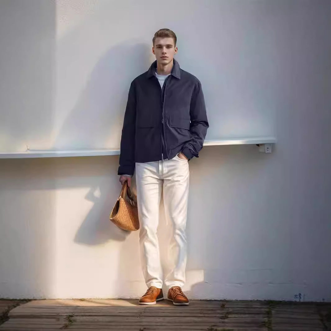 Herren leichte Übergangsjacke mit praktischen Brusttaschen und modernem Schnitt WW