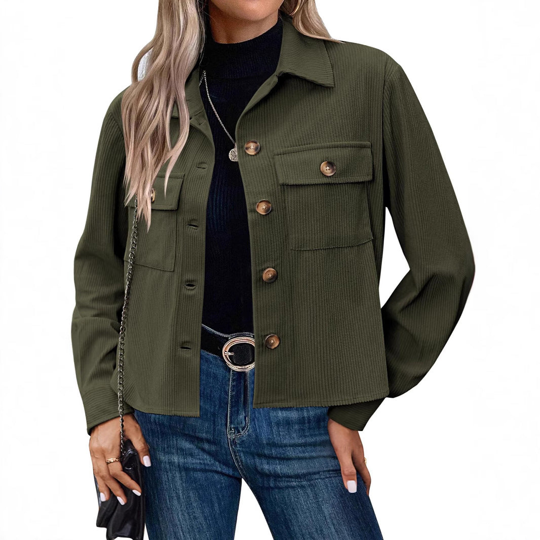 Damen Cordjacke mit praktischen Brusttaschen WW