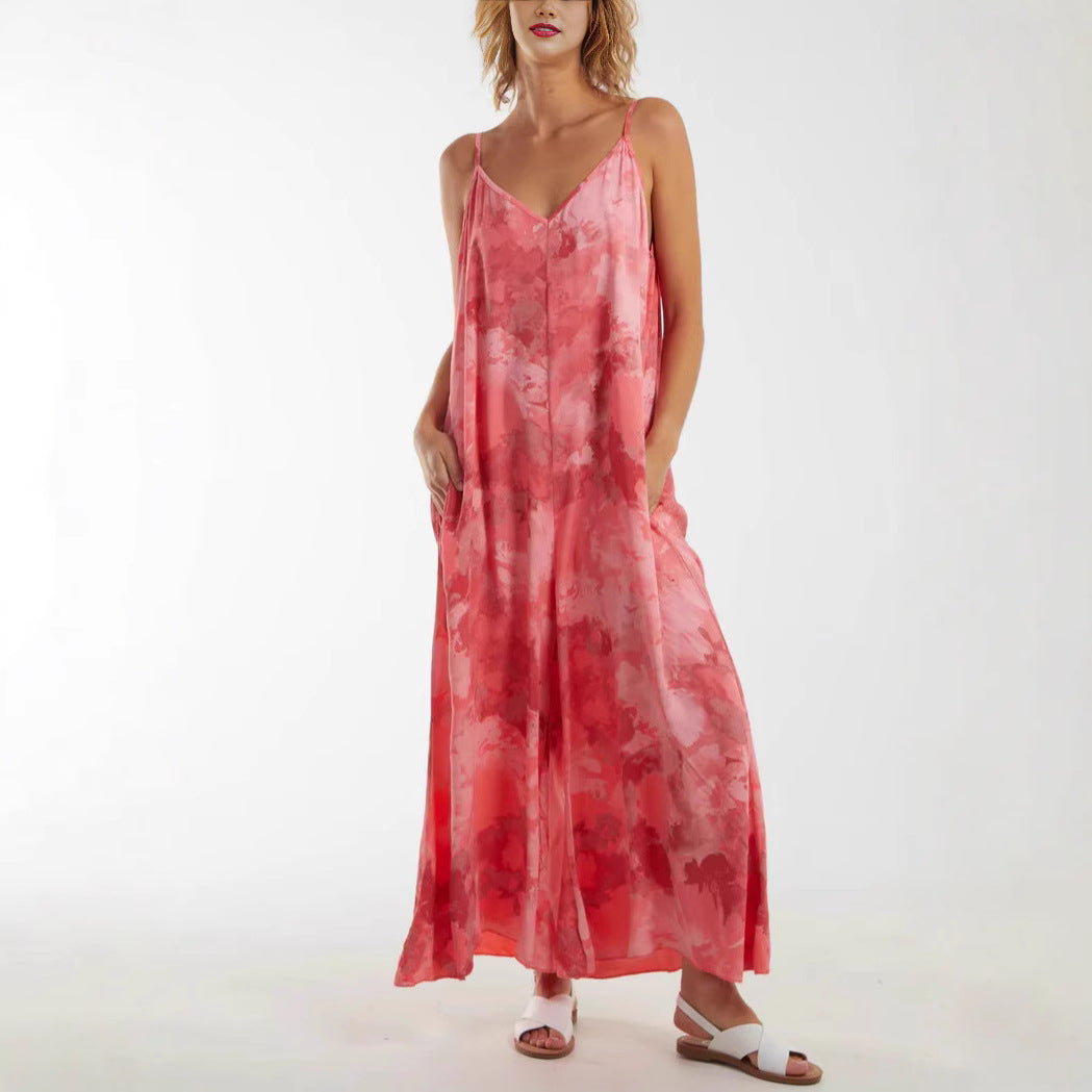 Damen Maxi-Kleid mit feinem Stoff und eleganten Trägern WW