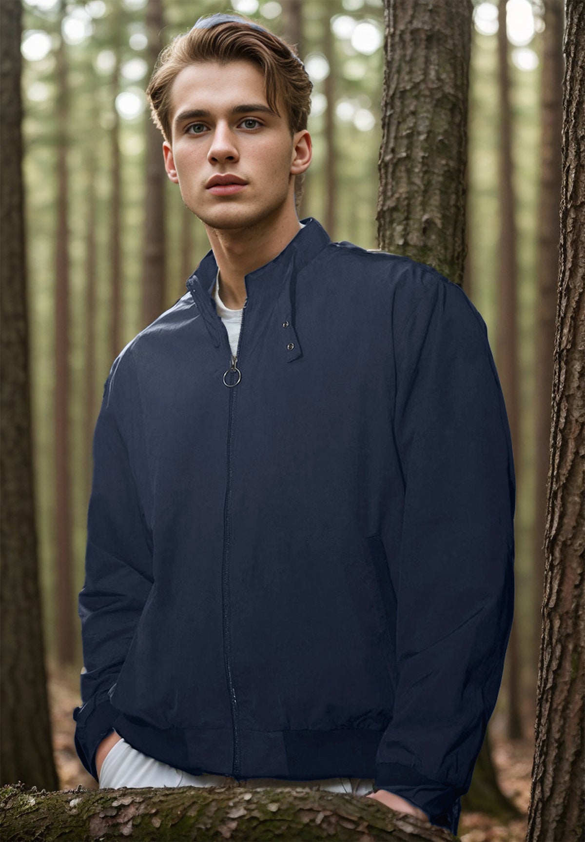 Herren vielseitige Übergangsjacke mit praktischen Taschen und modernem Stehkragen WW