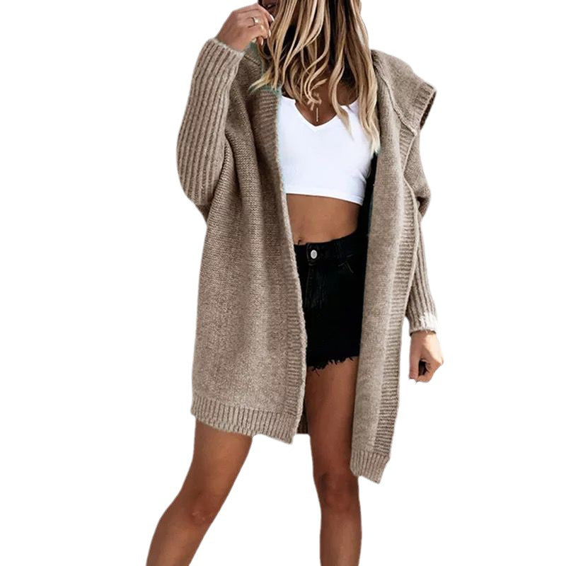 Damen gemütlicher oversized Hoodie-Wickeljacke WW