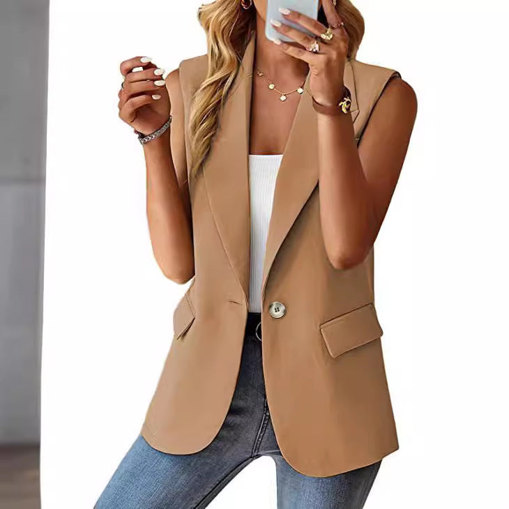 Damen ärmelloses Blazer WW