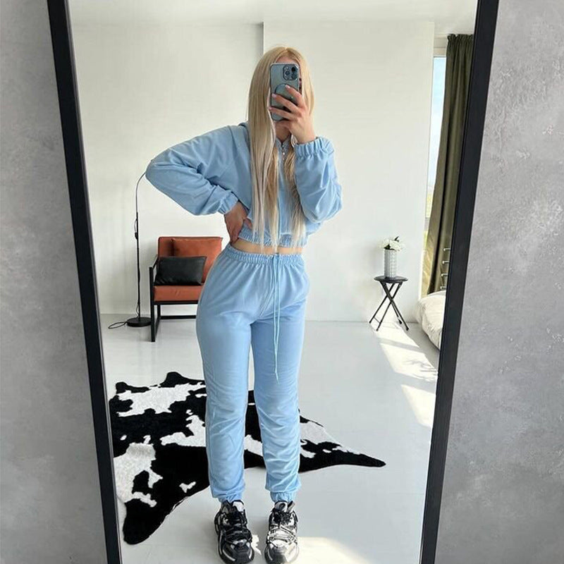 Damen lässiger Hoodie und Jogginghose-Set WW
