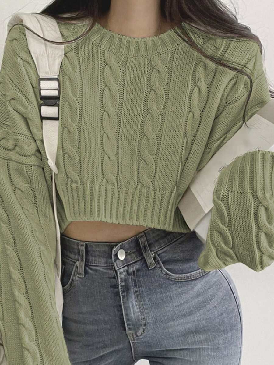 Damen Strickpullover mit strukturierter Kabeloptik WW