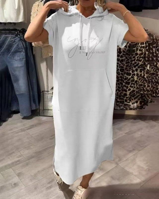 Damen Kapuzenkleid mit lässigem Schnitt und praktischen Taschen WW
