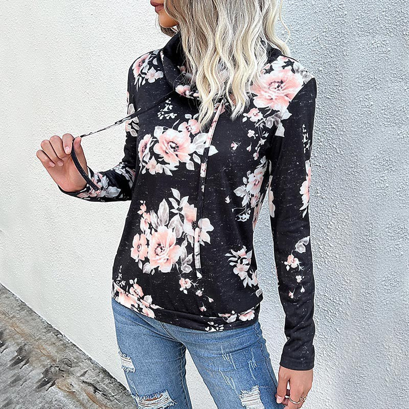 Damen Kapuzenpullover mit floralem Design und modernem Schnitt WW