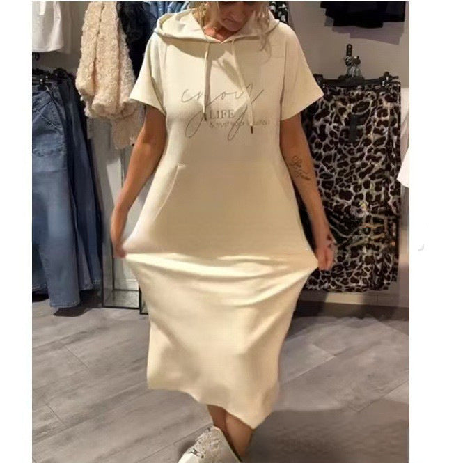 Damen Kapuzenkleid mit lässigem Schnitt und praktischen Taschen WW