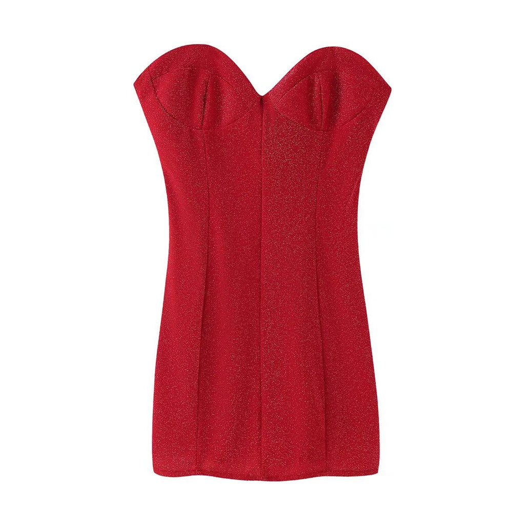Damen Abendkleid mit schmalem Schnitt und elegantem Herz-Ausschnitt WW