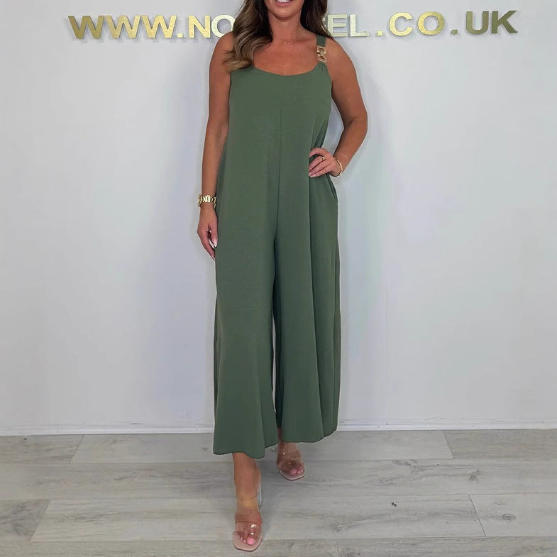 Damen Maxikleid mit elegantem Trägerdesign und seitlichem Schlitz WW