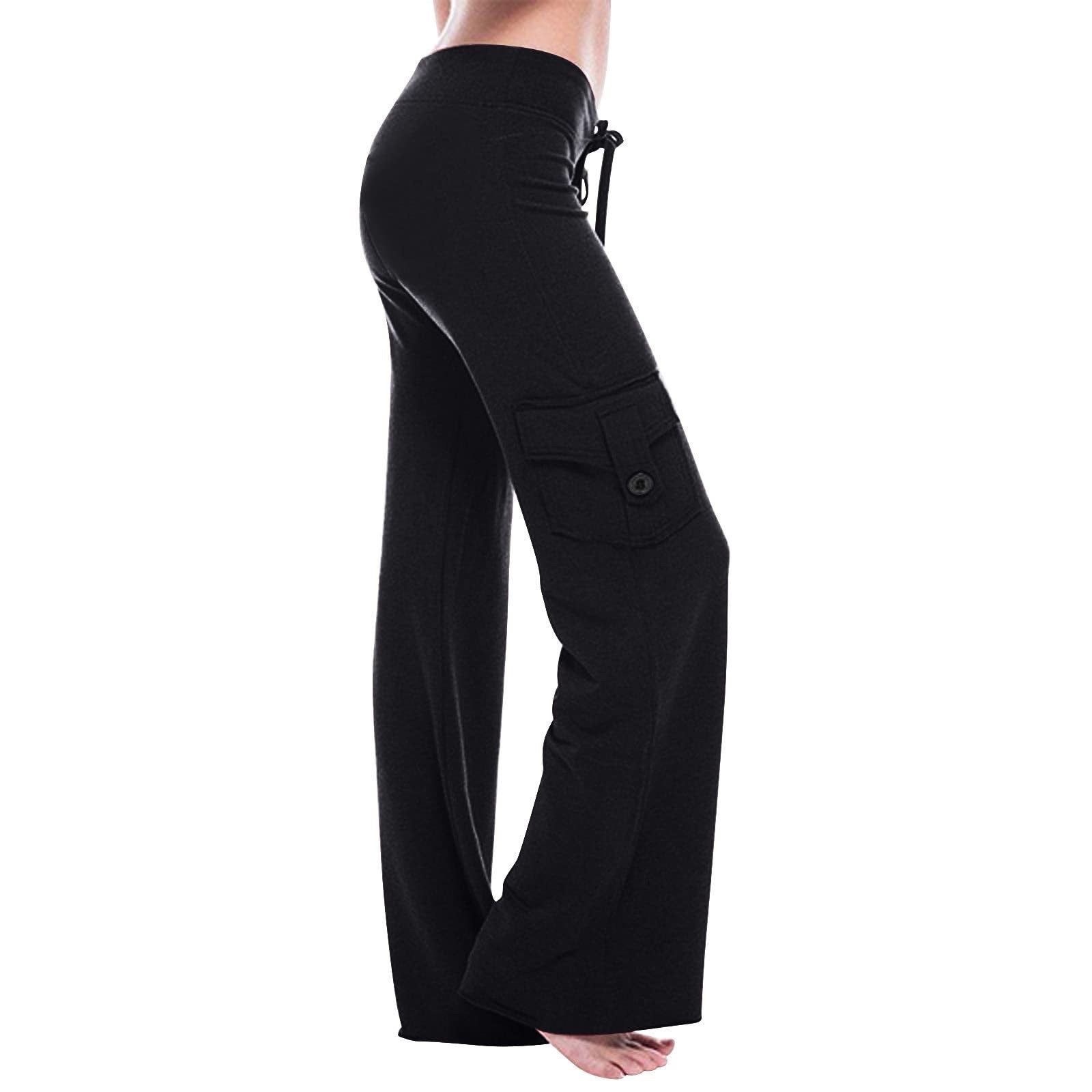 Damen Bequeme Freizeithose mit seitlichen Taschen und elastischem Bund WW
