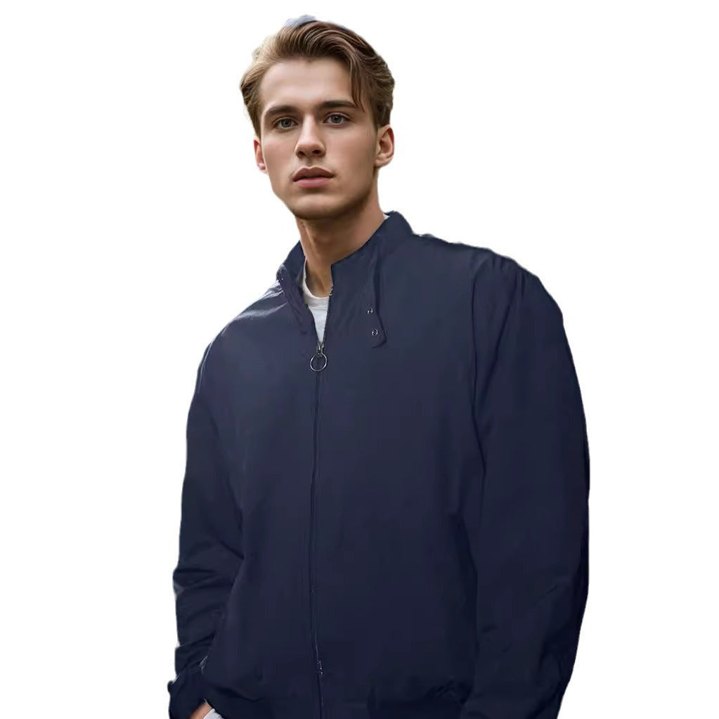 Herren vielseitige Übergangsjacke mit praktischen Taschen und modernem Stehkragen WW