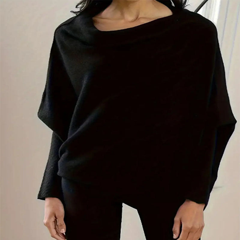 Damen lässiger Schal-Pullover WW