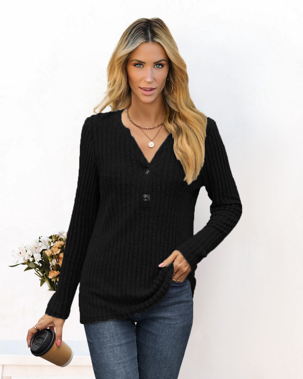 Damen lässiges Langarmshirt WW