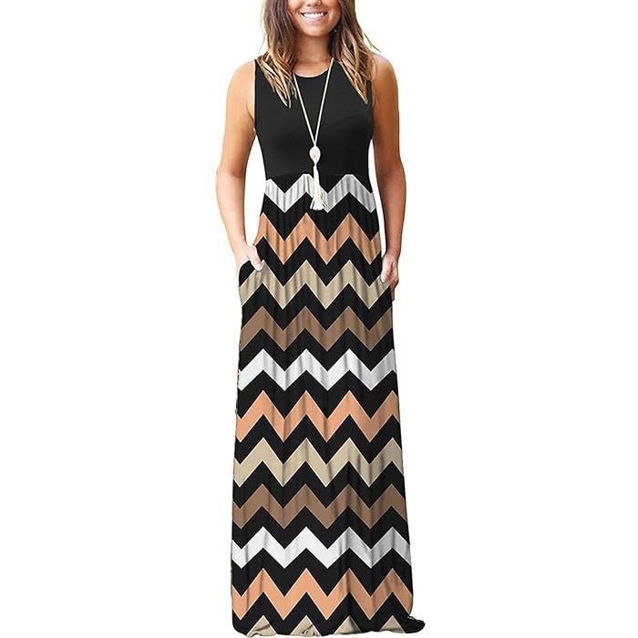 Damen Maxikleid mit elegantem floralem Muster und praktischen Taschen WW