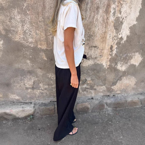 Damen lässige Weste mit elegantem Schnitt und weitem Bein WW
