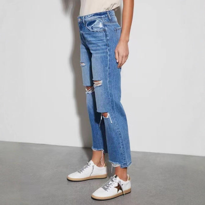 Damen destroyed Mom-Jeans WW